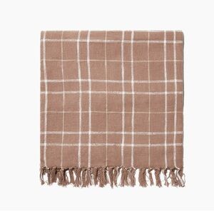 Little Korboose Woven Taupe Throw Blanket 50” x 60”